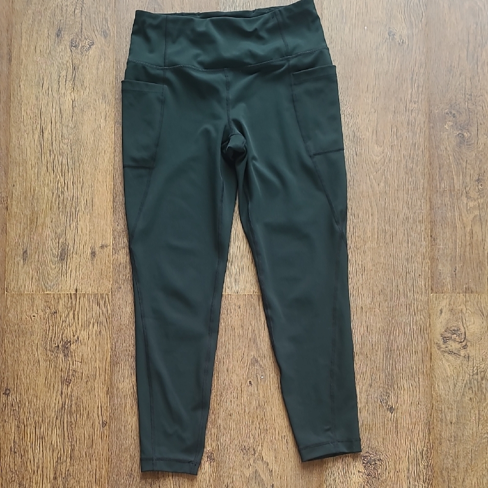 Dark Green High-Waisted Leggings